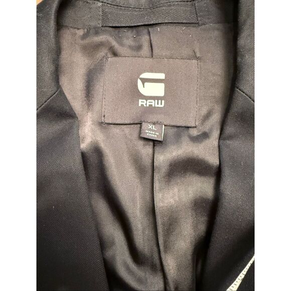 G-Star Raw Men's Black Notched Lapel Two-Button Lined Blazer Size XL - Picture 3 of 12